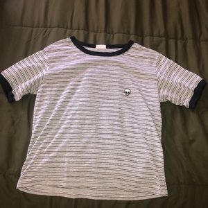 Brandy Melville striped alien T-shirt